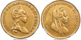 Milan. Maria Theresa gold "Joseph II as Co-Regent" Medal of 10 Ducats ND (c. 1780) XF45 NGC, Horsky-Unl., Julius-Unl., Gnecchi-Unl., Gnecchi Collectio...