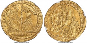 Venice. Alvise Mocenigo III gold Osella of 4 Zecchini Anno II (1723) MS64 NGC, KM-Unl., Fr-1378, CNI-VIIIb.65, Paolucci II-380, Bellesia-269 (R4). 13....