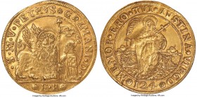 Venice. Pietro Grimani gold Ducatone of 12 Zecchini ND (1741-1752)-FP MS63 NGC, KM-Unl., Fr-Unl., CNI-VIIIb.15, Paolucci-138.8, Bellesia-Unl. 41.86gm....