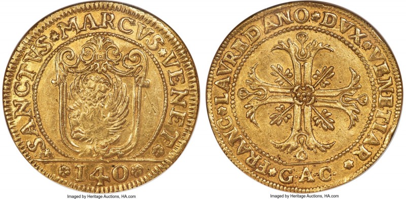 Venice. Francesco Loredan gold Scudo della Croce of 12 Zecchini ND (1752-1762)-G...
