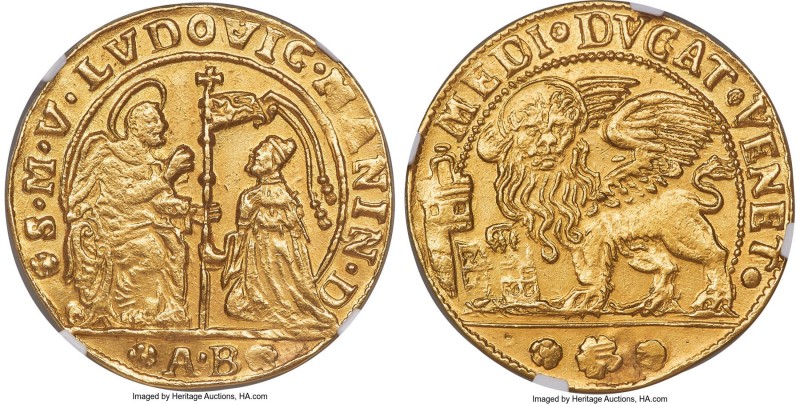 Venice. Ludovico Manin gold 1/2 Ducato of 5 Zecchini (1789-1797)-AB UNC Details ...