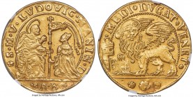 Venice. Ludovico Manin gold 1/2 Ducato of 5 Zecchini (1789-1797)-AB UNC Details (Plugged) NGC, KM-Unl., Fr-Unl., CNI-Unl., Paolucci-Unl., Bellesia-Unl...