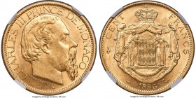 Charles III gold 100 Francs 1886-A MS61 NGC, Paris mint, KM99, Fr-11, Gad-MC122. A pleasing Mint State example of this issue, from a mintage of 15,000...
