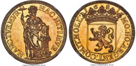 Holland. Provincial gold Proof Pattern 3 Gulden 1681 PR60 Cameo NGC, KM-Pn14, Fr-Unl., Delm-795 (R2), CNM-2.28.96, PW-Ho56.5. 34.68gm. Struck to 10 Du...
