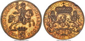 Holland. Provincial gold Proof Pattern Ducaton (10 Ducat or Gold Rider) 1687 PR61 NGC, KM-Pn19, Fr-Unl., Delm-788 (R1), CNM-2.28.84, PW-Ho45.6. 34.49g...