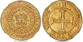 Manuel I (1495-1521) gold 10 Cruzados (Portugués) ND (c. 1498-1502) MS62 NGC, Lisbon mint, Fr-20 var. (end of legend), MEC VI-1090 var. (1499; same), ...