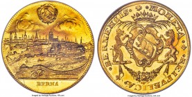 Bern. City gold 10 Ducat ND (1680-1720) UNC Details (Mount Removed) NGC, KM54 (Rare), Fr-140 (Very Rare; this coin), HMZ-2-203d, Divo-Unl., Haller-Unl...