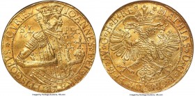 Chur. Johann V Flugi von Aspermont gold 7 Ducat 1615 AU58 NGC, KM56, Fr-194, HMZ-2-400c, Divo-1412, Haller-II-2149, Hirzel-Unl., Wunderly-Unl. 34.47gm...