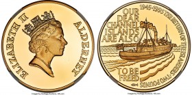 British Dependency. Elizabeth II gold Proof "Islander's Return" 2 Pounds 1995 PR70 Ultra Cameo NGC, KM13b, Fr-10. Mintage: 250. Commemorating the retu...