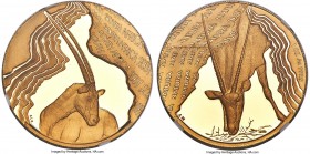 Republic gold Proof "Gemsbok" Ounce 2001 PR69 Ultra Cameo NGC, Pretoria mint, KM267, Fr-B10. Mintage: 3,104. This Natura issue depicts the gemsbok, a ...