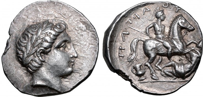 Kings of Paeonia, Patraos AR Tetradrachm. Uncertain Paeonian mint (Astibos or Da...