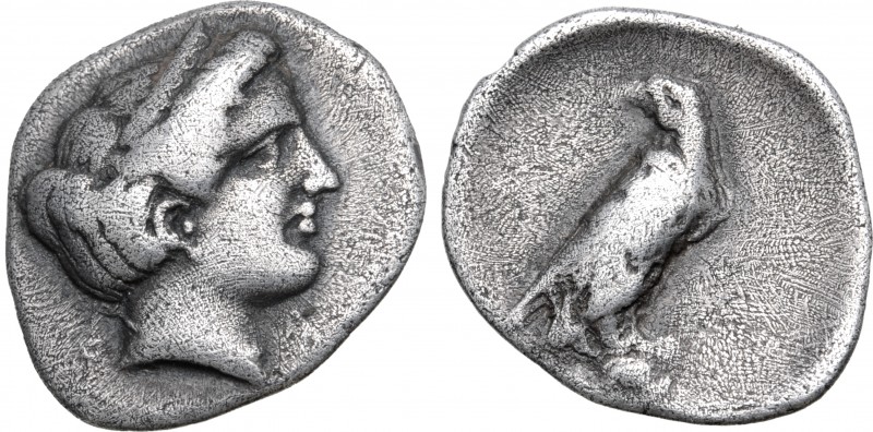 Elis, Olympia AR Hemidrachm. Hera mint, 106th-107th Olympiad, 356-352 BC. Head o...