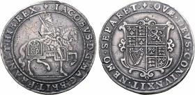 Great Britain, Stuart. James I Hammered AR Crown. Second coinage, AD 1604-5. ⚜ • IACOBVS • D' • G' • MAG' • BRIT' • FRAN' • ET • HIB' • REX •, crowned...