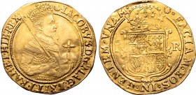 Great Britain, Stuart. James I AV Unite. Tower (London) mint, 1606-1607. (escallop) • IACOBVS • D'. G'. MAG'. BRIT'. FRAN'. ET • HIB'. REX •, crowned ...