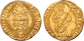 Italy, Stato Pontificio (Papal States). Pius II AV Ducato Papale. Rome mint, AD 1463. • ✠ PIVS • PAPA • - • SECVNDVS •, tiara and crossed keys over Pi...