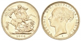AUSTRALIEN. Victoria, 1837-1901.
Sovereign 1884 S, Sydney. Third young head. 7.96 g. Seaby 3855 B. Fr. 11. vorzüglich / extremely fine