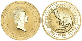 Australien 1994 100 Dollar Gold 31,1g KM 245 in Plastik selten FDC