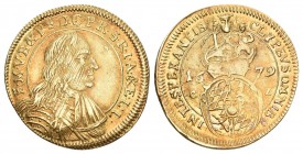Bayern Bayern, Kurfürstentum
Ferdinand Maria, 1651-1679 Goldgulden 1679, München. Büste rechts / Wappen unter Madonnenhüftbild. F. 210 Hahn 166 3.17 g...