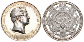 Preussen, AR Medaille 1840, 
Deutschland. Preussen, Königreich. Friedrich Wilhelm IV (1840-1861). AR Medaille 1840 (42 mm, 29.08 g), auf seine Huldigu...