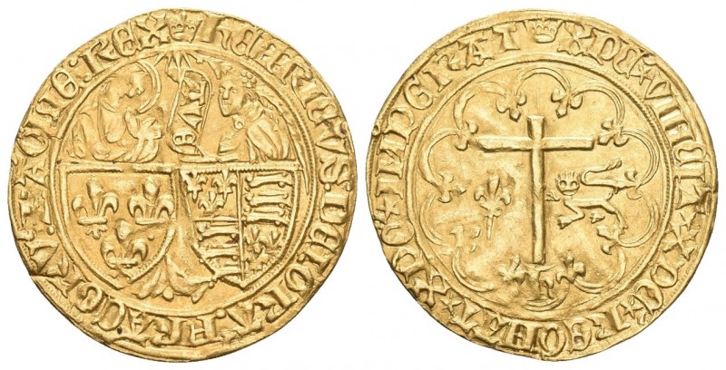 KÖNIGREICH
Henri VI d´Angleterre, 1422-1453.
Salut dor o. J. (1423), 2. Emission...