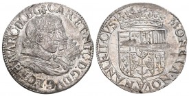 Frankreich 1624 Testone in Silber selten 8,4g s.seltene Erhaltung Charls IV + Nicole selten fast FDC