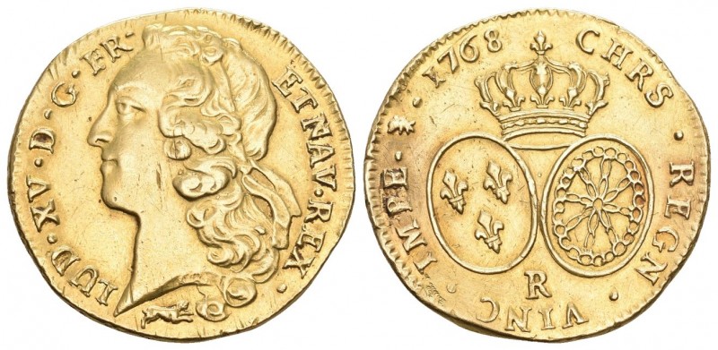 Frankreich 1768 R Doppel Louis d or Gold S.selten 16,3g vorzüglich bis unzirkuli...