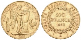 FRANKREICH (FRANCE)
KÖNIGREICH 3. Republik, 1870-1940. 100 Francs 1882 A, Paris. 29,03 g Feingold. Fb. 590, Gadoury 1137, Mazard 1772, Schl. 403 vorzü...