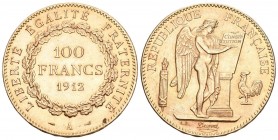 FRANKREICH. Königreich und Republik. 3. Republik, 1871-1940.
100 Francs 1912 A, Paris. Genius. Gadoury 1137 a. Fr. 590. Nur 20'045 Exemplare geprägt /...