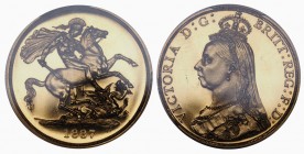VEREINIGTES KÖNIGREICH Proof
Victoria, 1837-1901. 2 Pounds 1887, London. Jubilee head.
In US-Plastikholder der PCGS mit der Bewertung PR 62 CAM