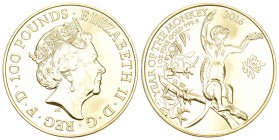 Great Britain 2016 100 Pfund Gold 31,1g Nur 888 Stück geprägt. FDC