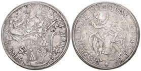 Alexander VII, AR Piastra s.d. Stato pontificio. Alexander VII (1655-1667). Vatikan . (43 mm, 31.81 g), Roma. D. ALEX VII PONT MAX , Stemma sormontato...