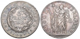 Italian States Piedmont 5 Francs 1801 (L'AN 10) RARE
KM# 4, Silver (.900) 25g 37mm, Mint. 33,000, Krauze vorzüglich