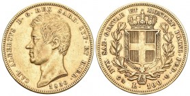 Italien Italyx Sardinien 100 Lire 1836 P, Genova. Pagani 142, Schl. 197, Fr. 1139. 32.30 g sehr schön bis vorzüglich