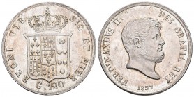 Italien-Neapel Ferdinand II. 1830-1859. 120 Grana 1857 Fabrizi 503/6 bis unzirkuliert