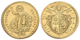 ITALIEN (ITALY)
KIRCHENSTAAT Pius VII., 1800-1823. Doppia A XVIII (1817/1818), Rom. 5,02 g Feingold. Fb. 248, Pagani 103. Schl. 9. GOLD vorzüglich