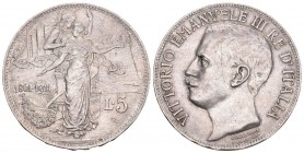 ITALIEN. Königreich. Vittorio Emanuele III. 1900-1946. 5 Lire 1911 R, Roma. 50 Jahre Königreich Italien. 24.99 g. Mont. 110. Pagani 707. Dav. 143. Sel...