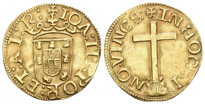 PORTUGAL, Kingdom. João III o Piedoso (the Pious). 1521-1557. AV Cruzado 400 Rea...