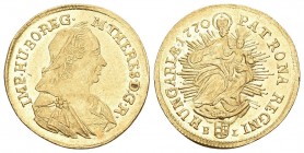 RÖMISCH-DEUTSCHES REICH Maria Theresia, 1740-1780 Dukat 1770 BL, Nagybánya. 3,46 g. Eypeltauer 303, Fb. 182. RR vorzüglich