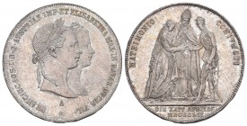 Österreich 1854 1/2 Gulden in Silber 13g sehr selten in dieser Qualität fast unzirkuliert
