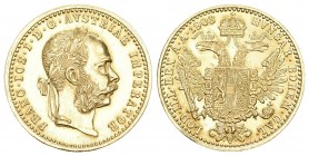 HABSBURGER Franz Josef, 1848 - 1916. Dukat 1903. 3,48 g. Herinek 172. Fr. 493. Schlum. 567.
Gold! Min. berieben vorzüglich