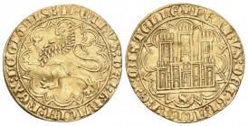 SPANIEN Pedro I., der Grausame, König von Kastilien und Leon, 1350-1369. Dobla zu 35 Maravedis o. J., Sevilla. 4,54 g. C./C. 705. Fr. 108. Selten. Att...