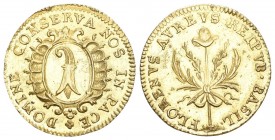 Schweiz. Basel, Stadt. AV Dukat o.J. (um 1790) (21mm, 3.17 g). HMZ 2-95c, Winterstein 293. Schöne rötliche Goldtönung. Gutes vorzüglich.
