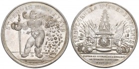 Bern Verdienstmedaille in Silber von 1712 für die Unteroffiziere der Sukkurstruppen von Genf und aus der Talschaft Moutier-Gradval im 2. Villmergerkri...