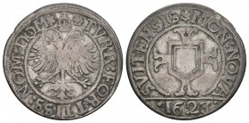 SWITZERLAND. SCHWYZ. 1 Batzen 1623. HMZ 2-­793d. 2,31 g.
Sehr schön+.