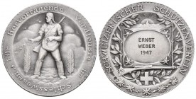Bern 1947 Schützenmedaille in Silber Schützenverein 18,2g FDC
