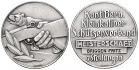 Bern. Versilberte Bronzemedaille o. J. (um 1960). Kleinkaliberschützenverband. Seriemeisterschaft. 26.71 g. Richter (Schützenmedaillen) 391a. Fast FDC...