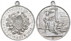 Genf 1902 Schützenmedaille in WM mit Original Henkel selten vorzüglich