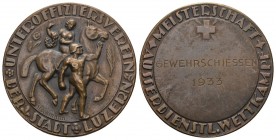 Luzern 1933 UO Verein Ausserdienstlicher Wettkampf Bronce Richter 907c unzirkuliert