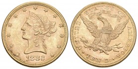 USA 1882 10 Dollar Gold 16,7g selten vorzüglich bis unzirkuliert