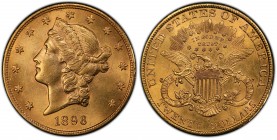 USA 1896 San Francisco.20 Dollars(Double Eagle) 1896 S (900 fein). Liberty head, eagle with motto and "Twenty Dollars". Fr. 178. KM 74.3. MS 62 unzirk...